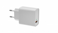 Alimentator USB 230V 1 iesire QuickCharge3.0 18W alb Well foto