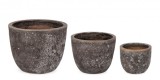 Cumpara ieftin Set 3 ghivece flori teracota maro Duyen 39x31 cm, 30x24 cm, 21x18 cm