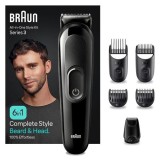 Cumpara ieftin Aparat de tuns multifunctional BRAUN 6in1 MGK3420, Acumulator, 50 min Autonomie (Negru)