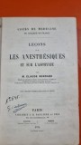 Lecons sur les anesthesiques et sur lAsphyxie - Claude Bernard