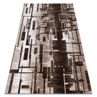 Covor acril USKUP Geometric 9481 bej, 80x300 cm foto