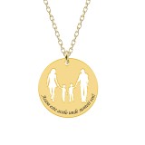 Together - Colier personalizat din argint 925 placat cu aur galben 24K - Banut