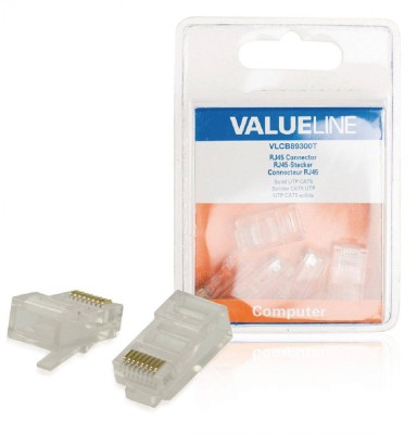 Mufa RJ45 CAT5 transparent tata 5buc Valueline foto