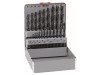 Set de burghie HSS pentru metal - cutie metalică 25 buc.