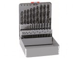 Set de burghie HSS pentru metal - cutie metalică 25 buc.
