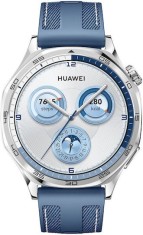 Smartwatch Huawei Watch GT 5 Pro Vili-B19W, corp din inox și curea albastră &icirc;ntrețesută, Blister 55020DKH