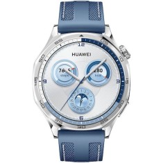 Smartwatch Huawei Watch GT 5 Pro Vili-B19W, corp din inox și curea albastră &icirc;ntrețesută, Blister 55020DKH