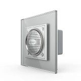 Cumpara ieftin Boxa Bluetooth Livolo gri cu rama din sticla pentru doza clasica