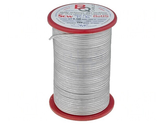 S&acirc;rmă de cupru argintată 1,2mm 500g