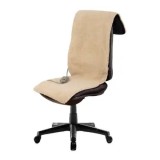 Husa cu incalzire pentru scaun Ambiano, 40 x 120 cm, 9 setari de temperatura, lungime cablu 2.5 m, fleece, negru, bej