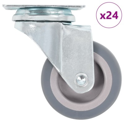 vidaXL Roți pivotante, 24 buc., 50 mm 277901 foto