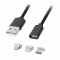 Cablu de date Kruger&amp;Matz USB magnetic microUSB / USB-C / Lightning