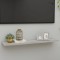 Gossi raft de perete suspendat, gri beton, 120x23,5x3,8 cm, mdf