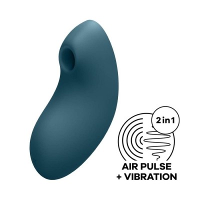 Vibrator Clitoridian Vulva Lover 2, Albastru Petrol foto