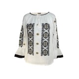 Bluza tip ie dama RIAG, marime L, alb/auriu