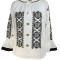 Bluza tip ie dama RIAG, marime S, alb/auriu