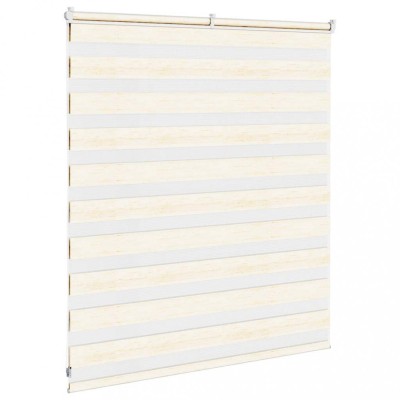 Jaluzea tip Zebra 130x100 cm pentru Ferestre sau Usi, Poliester, Culoare Marmura Bej foto