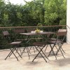 VidaXL Scaune de bistro pliante, 6 buc., maro, poliratan și oțel 3152116