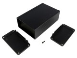Carcasă cu Panou și Lame de Fixare, 104mm x 160mm, IP65, Negru