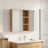 vidaXL Set dulap baie cu raft 3 pcs 80 x 10,5 x 50 cm Lemn compozit 3403655