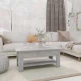 VidaXL Măsuță de cafea, gri beton, 102x55x42 cm, lemn prelucrat