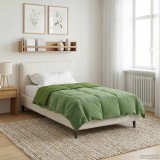 vidaXL Duvet complet pe tot parcursul anului Patos Verde 135 x 220 cm 42026042