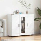 vidaXL Bufet cu raft cu ușă Alb 55.5 x 29 x 100 cm Lemn compozit 880301