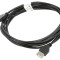 Cablu USB 2.0 A-A 3m negru, mufă aurită