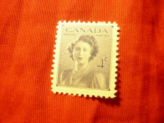 Serie 1 valoare Canada 1948 - Printesa Elisabeta, val. 4C foto