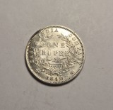 1 One Rupee 1840 Regina Victoria Superba Piesa de Colectie