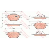Set placute frana Trw GDB3355, parte montare : Punte fata