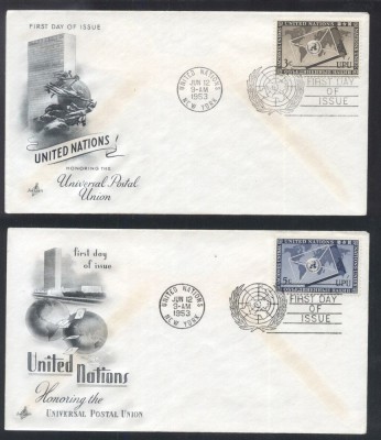 UN New York 1953 UPU Mi.21-22 FDC UN.232 foto