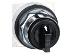 Comutator Rotativ 30mm 3 Poziții Negru