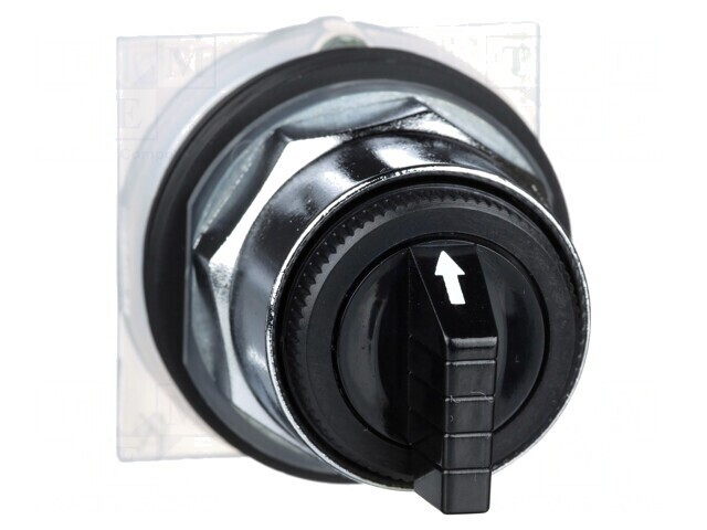 Comutator Rotativ 30mm 3 Poziții Negru