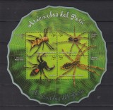 PERU 2008 INSECTE PAIANJENI MI. BL.53 MNH