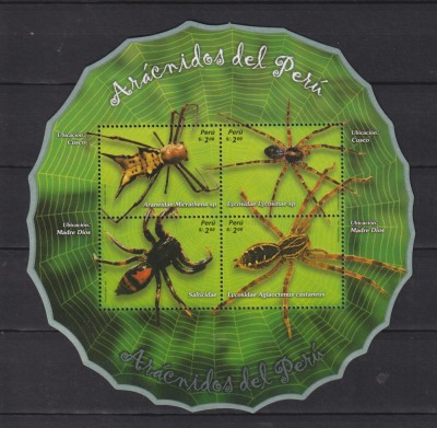 PERU 2008 INSECTE PAIANJENI MI. BL.53 MNH foto