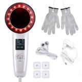 Aparat masaj EMS 6 in 1, CUANTIS, ultrasunete 1MHz, microcurent, infrarosu, LED 6 culori, ioni negativi, tonifiere, hidratare si sculptare corporala,
