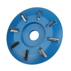 Disc modelat sculptat lemn ,diametrul 90 mm ,model 8 dinti