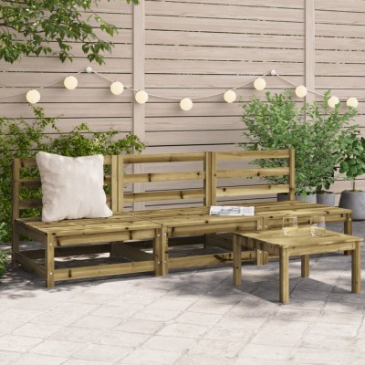 vidaXL Canapele grădină fără cotiere 3 buc. 70x70x67cm lemn pin tratat 837934 foto
