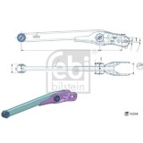Brat suspensie roata Alfa Romeo Giulietta Motor 1.4 BiFuel, 1.4 TB, 1.4 TB, 1.4 TB, parte montare Axa spate stanga, partea de jos, Axa spate
