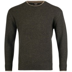 Jack Pyke Ashcombe Pulover 100% l&acirc;nă de miel cu guler O, culoare oliv, mărimea XL