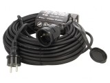 Prelungitor alimentare negru 25m 16A