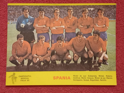 Foto echipa fotbal - SPANIA (CM Italia 1990) foto