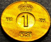 Moneda1 ORE - SUEDIA, anul 1957 *cod 1310 B = frumoasa, Europa
