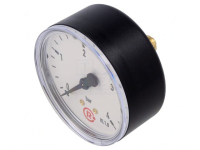 Manometru 0-4 bar 63 mm pentru lichide și gaze inerte foto