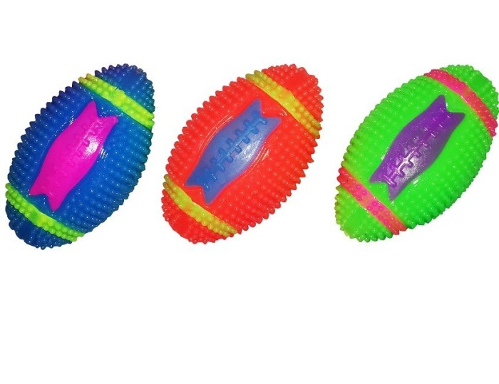 Jucarie minge rugby cu led 11 cm