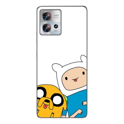 Husa compatibila cu Motorola Edge 30 Fusion Silicon Gel Tpu Model Finn and Jake Tongues foto