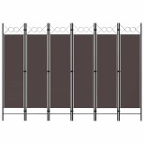 Cumpara ieftin Paravan de camera cu 6 panouri, maro, 240 x 180 cm