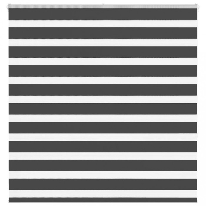 Jaluzea tip zebra neagră lățime țesătură 140,9 cm poliester