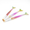 Pensule unghii pentru gel, forma peste, set 3 buc